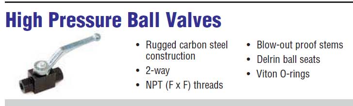 high pressure full port ball valve