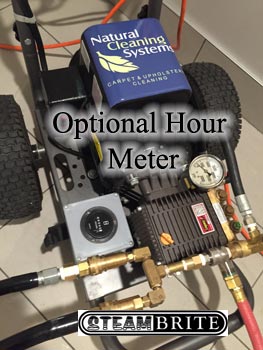 pressure washer with optional hour meter