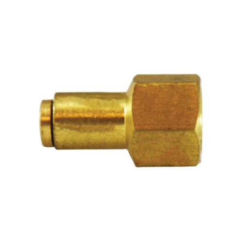 Clean Storm 20035, Straight Adapter, 1/4-in Push-to-Connect x 1/4-in Female NPT, Brass, 20-035