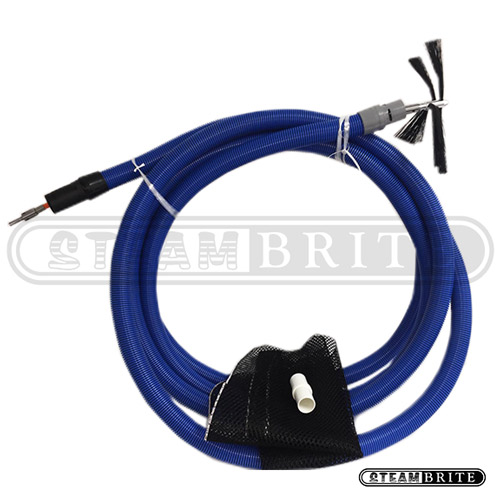 Clean Storm CE1958 Cable Drive Vac Hose 1.5 X 33 ft W/12 inch Button Brush for Air Duct Cleaning