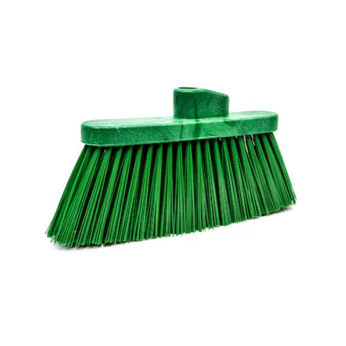 Malish 055950, PBT Angle Broom Green Head, Janitorial Cleaning Brushes, No Handle, 6 Pack, GTIN 6-15129-55950-8
