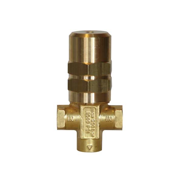 Specification 0-600 PSI Brass 3 Port (500) 1/4 F (3) Inlet Bypass Ports Nop Locking Nut Adjusting Brass