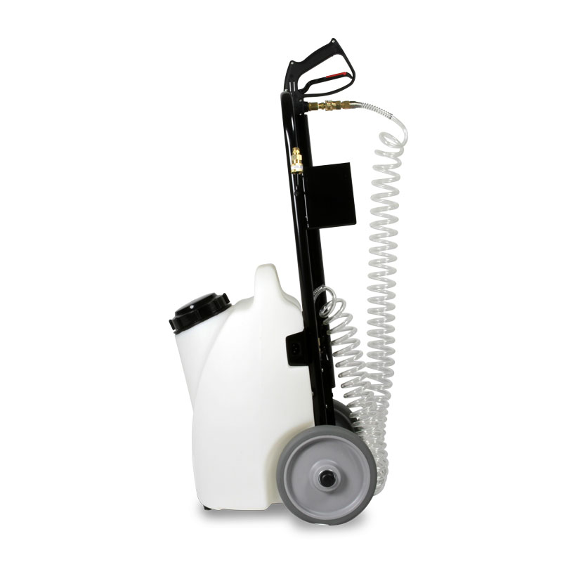 Left View Stain Out System 71-201 Emperor 5 Gallon Electric Sprayer 100PSI 120V With Wheels Freight Included