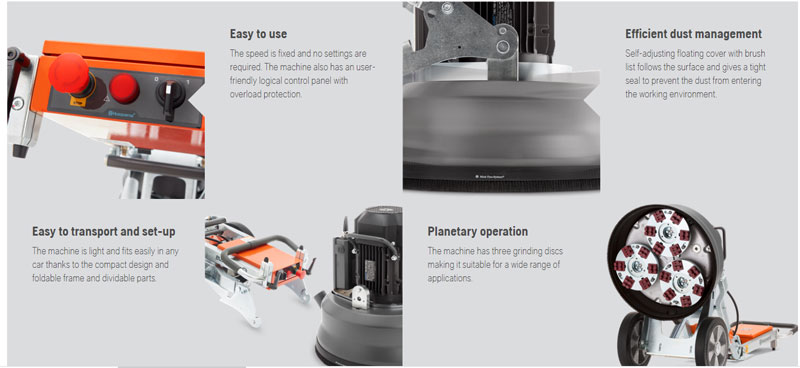 husqvarna pg510 floor grinder