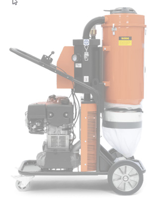 husqvarna gasoline hepa vacuum for grinders