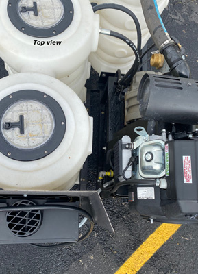 top view truckmount machine