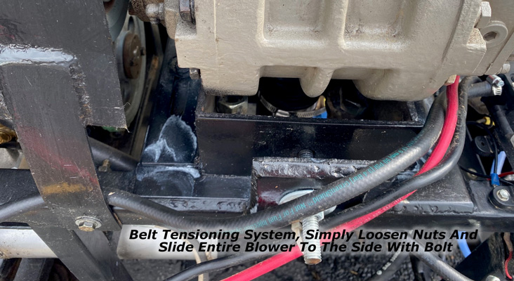 truckmount belt tensioning system