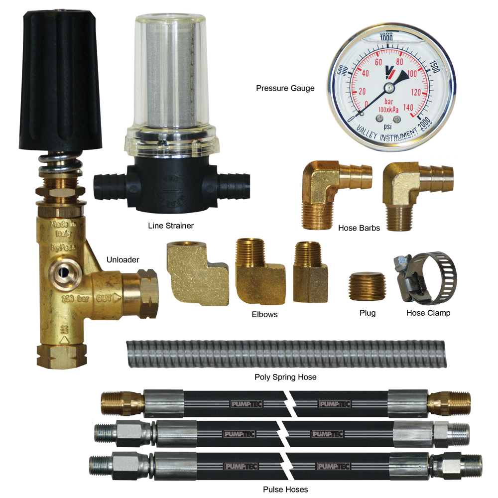 Pumptec unloader upgrade kit for 1200 psi water pumps