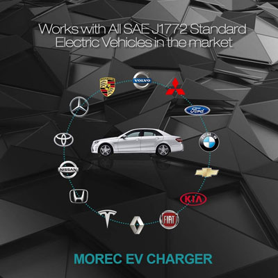 works with all sae J1772 electric vehicales in the USA