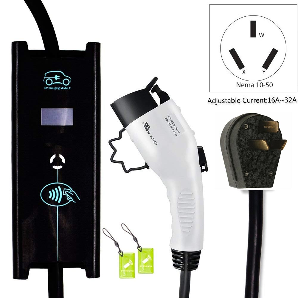 Zencar Evse Charger Type 1, Type 2, Schuko Plug, 230 V, 3.6 kW, EV Electric  Car Switchable Charging Box, 6 A / 8 A / 10 A / 12 A / 16, a Display  Charging Cable, 5–10 Metres : : Automotive