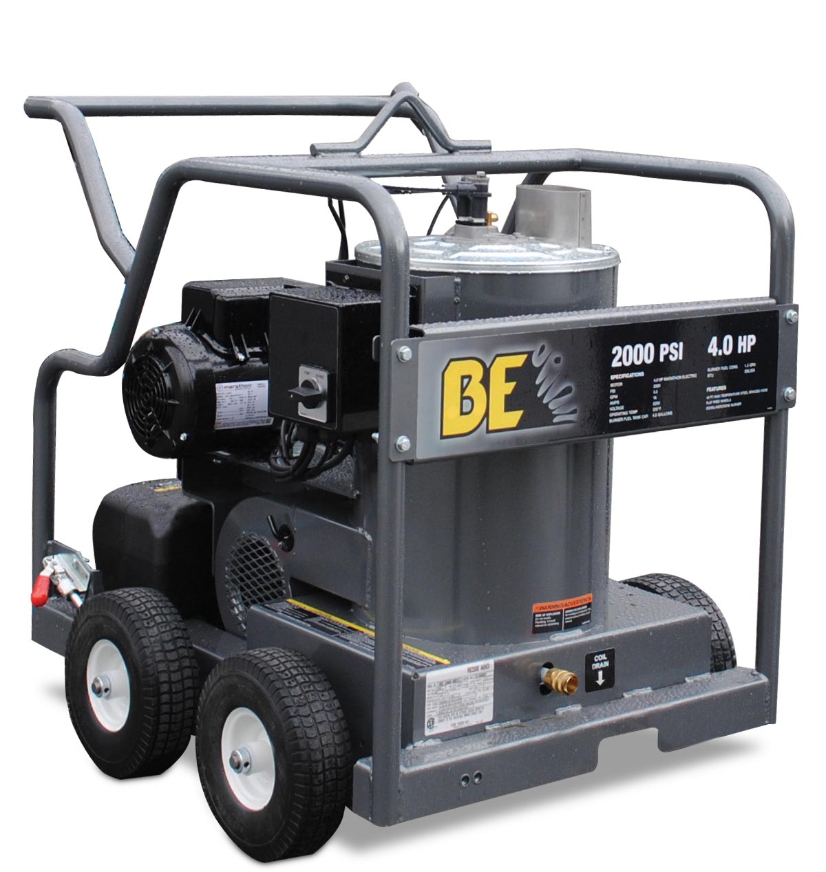 Be Pressure Hw204emd Hot Water Pressure Washer Marathon Electric Motor