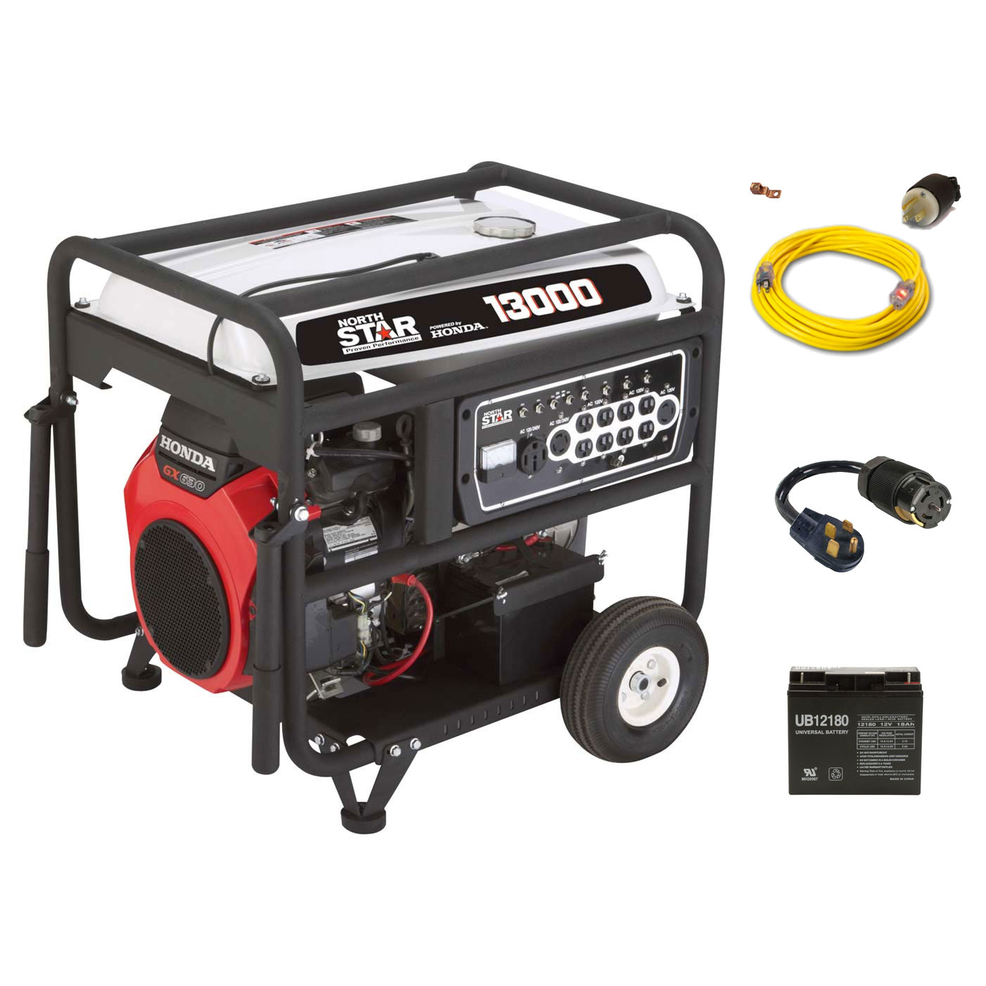 Northstar 165606 Honda Generator 10500 Rated Watts Electric Start Epa