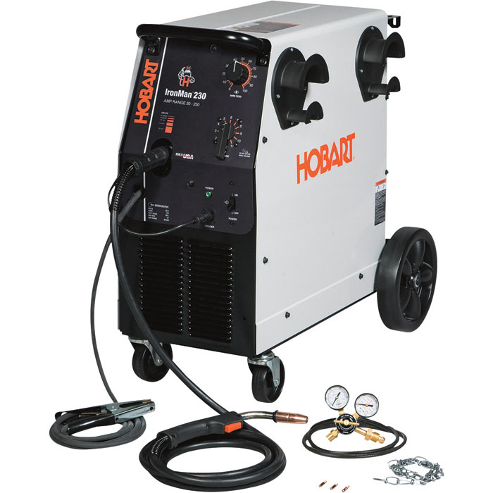 Hobart Ironman 230 230V Flux Cored Mig Welder 250 Amp Outputc Model