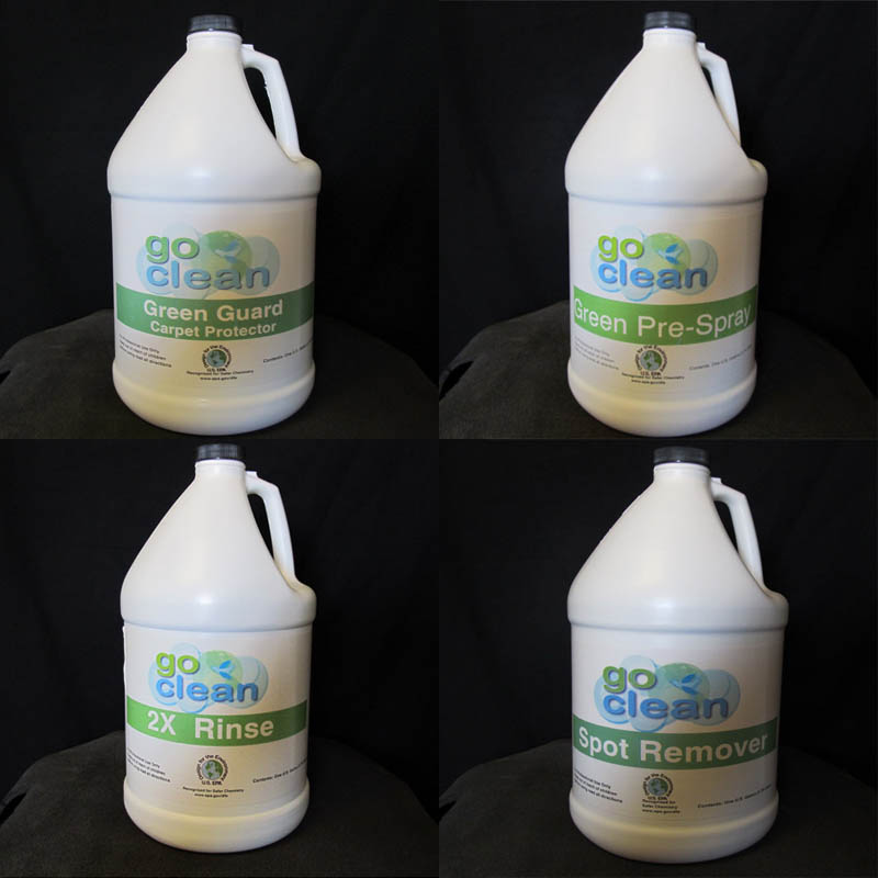TriPlex Technical Services: Go Clean GREEN Starter pack of Chemicals (Green Guard / Green Prespray / 2x Rinse / Spot Remover)