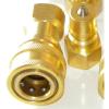 Portable 1/4 Inch ONE Coupler Set Brass Import QD Carpet Cleaning Quick Disconnect with Stainess Poppet 20181224