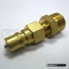 22mm Male Plug To 1/4in Brass Male QD Quick Disconnect Adapter 20130111
