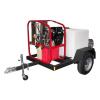 Hydrotek Hot2Go T185SKH-SK30005VH HOT Pressure Washer Trailer 5 gpm 3000 psi 16 Hp