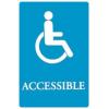 Sign Wheelchair Accessible 6X9 Blue QUR01409 UST 4725