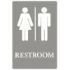 Sign Restroom 6X9 Gray QUR01411 UST 4812
