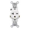 Leviton 250 Volt NEMA 6-20R 2P 3W Narrow Body Single Receptacle Straight Blade Grounding White