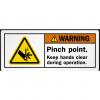 Pinch Point Safety Sticker 1.25in X 3in Each 87906598