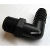 3/8in Mip X 1/2in Barbed Plastic 90 Elbow Black 20150113