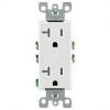 Rectangular Decora Outlet Wall Receptacle 20Amp 125Volt White 078477473962