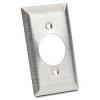 Stainless 302 Single Gang Wall Outlet Cover Single Hole 1.6in SS720